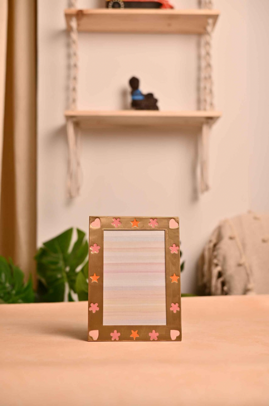 High End Gold Brass Colourful Photo Frames 8”x6”