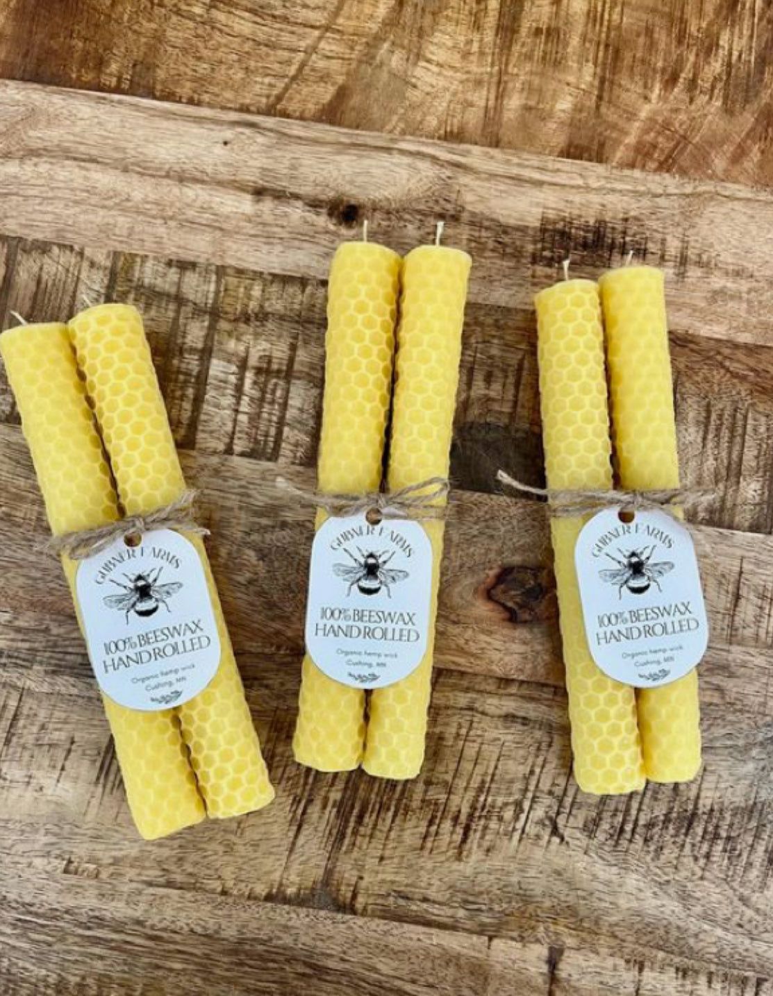 100% Pure & Natural Beeswax Candle