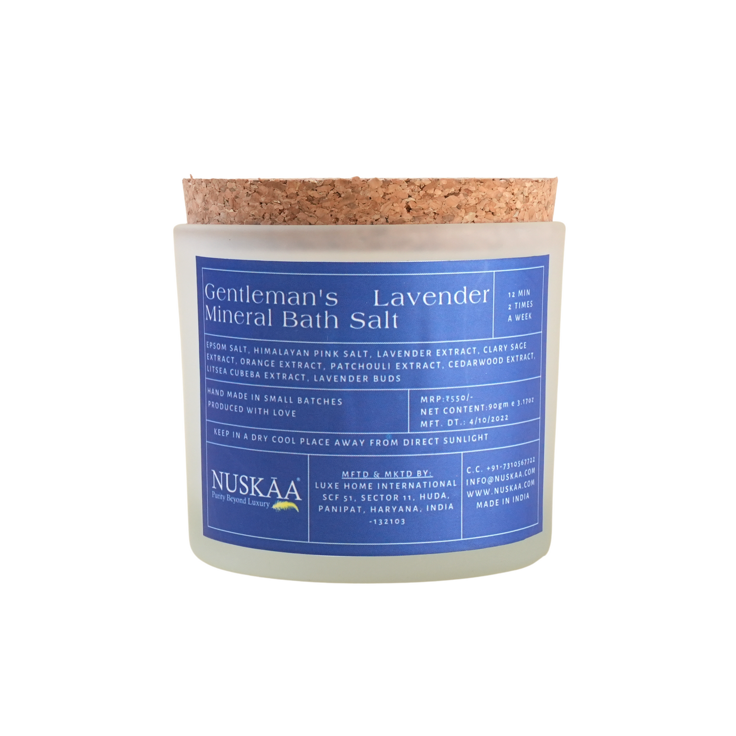 Nuskaa Organic Gentlemen’s Lavender Bath Salt