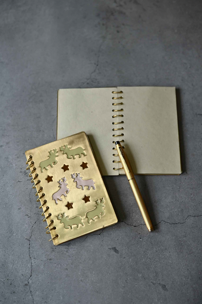 Christmas Special Handcrafted Brass Diary