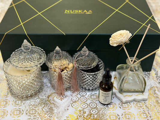 Diffuser Set + Marble Coaster + Dry Fruits + Candle