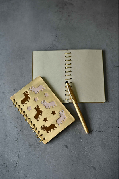 Christmas Special Handcrafted Brass Diary
