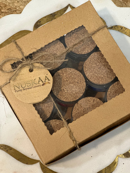 Bath Salt Gift Set - Set of 9 different essential oil blend bath salt