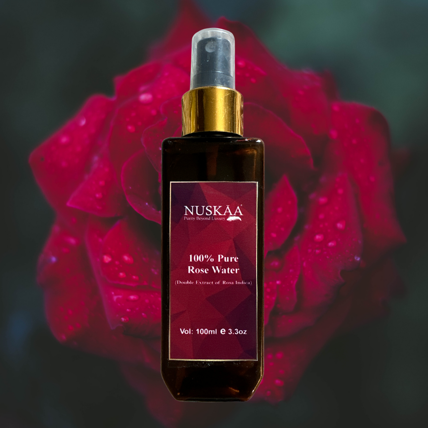 NUSKAA 100% Pure Organic Rose Water (100 ML)