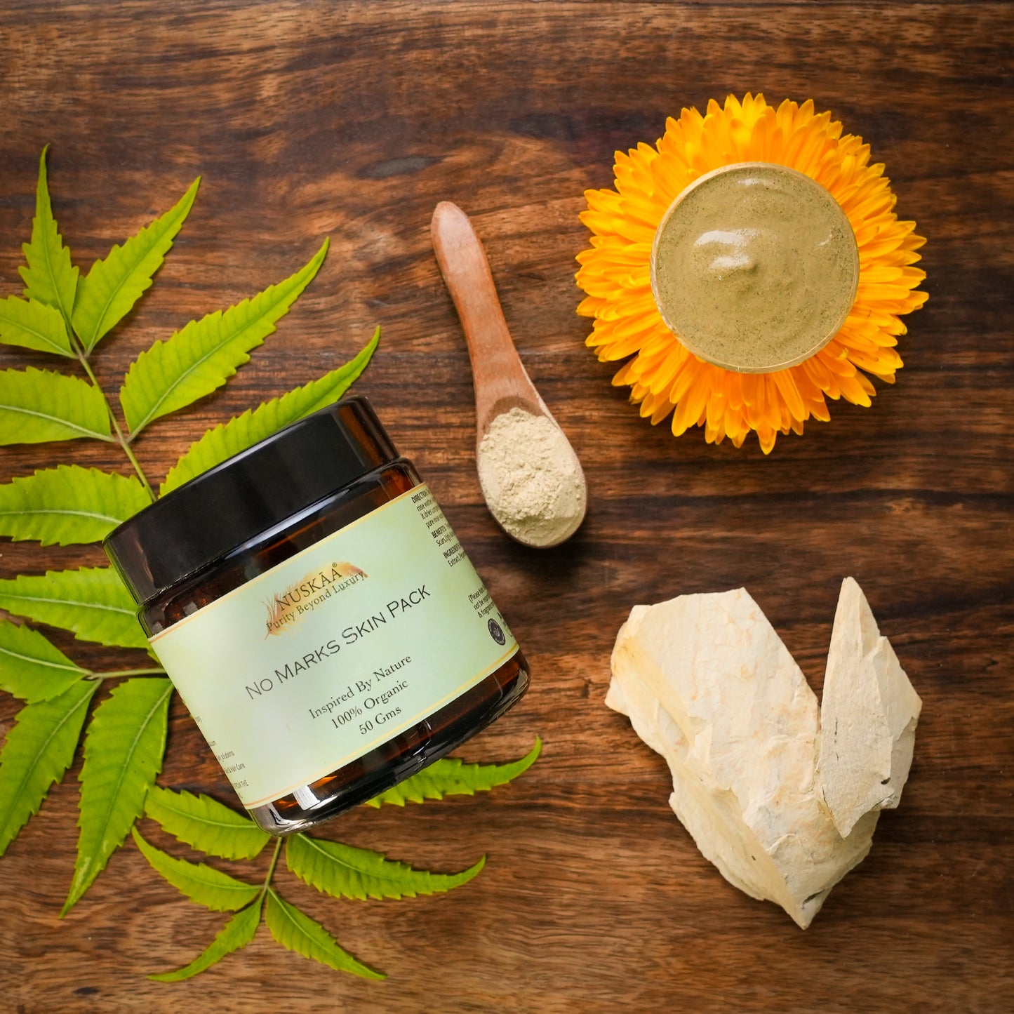NUSKAA 100% Purely Organic No Marks Skin Pack 50 gm