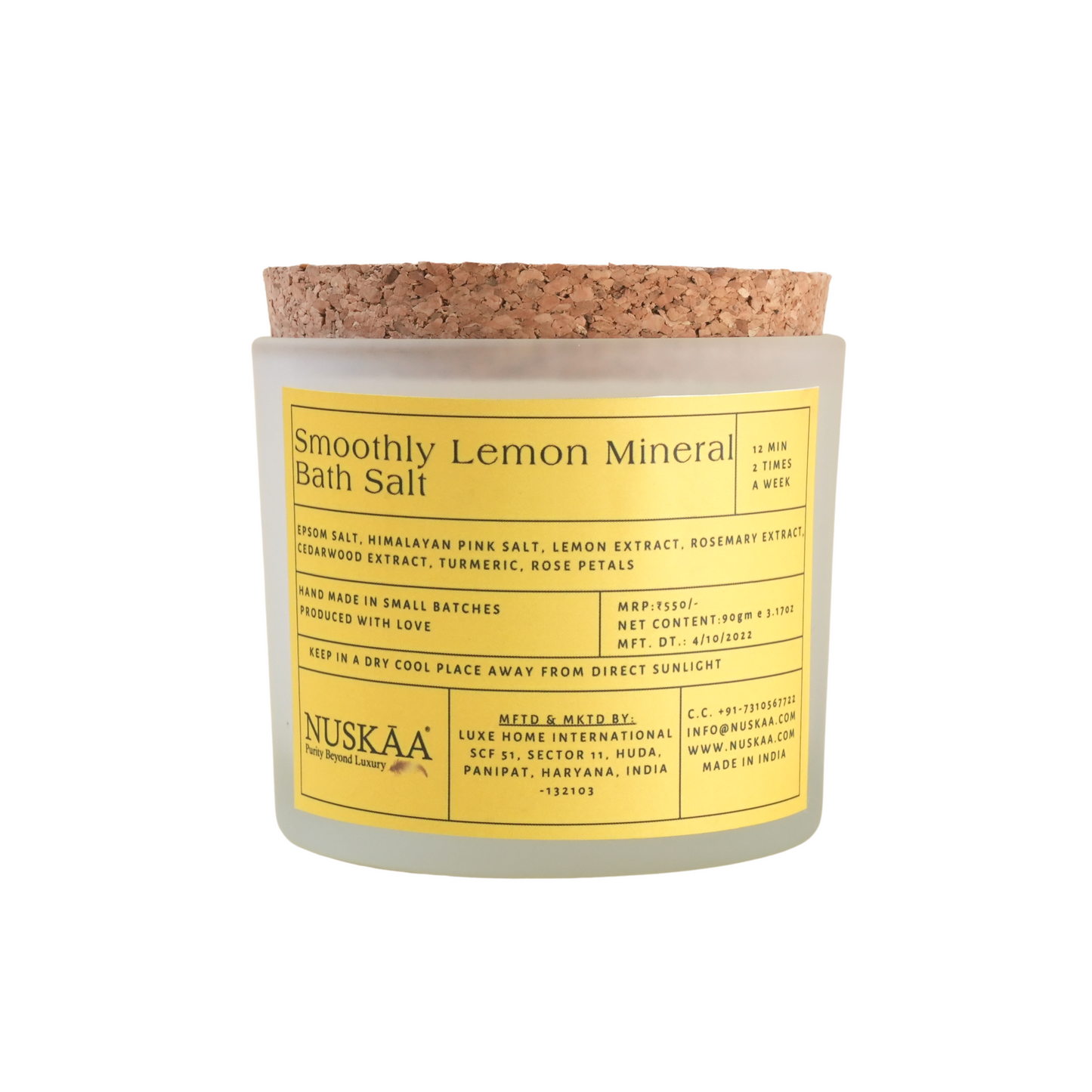 Nuskaa Smoothly Lemon Roman Bath Spa Experience
