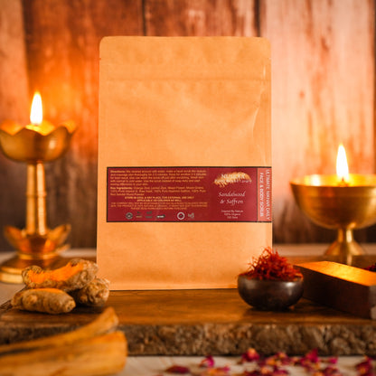 Nuskaa 100% Organic Ultimate Nikhar Daily Face & Body Scrub with wooden spoon & bowl